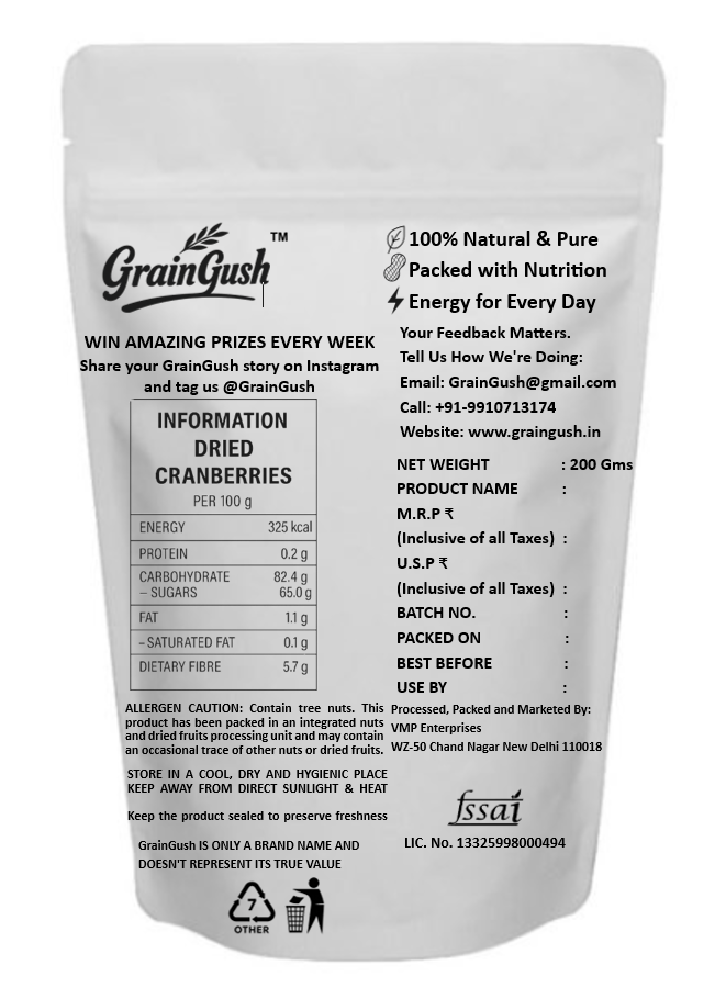 Dried Cranberries 200 g